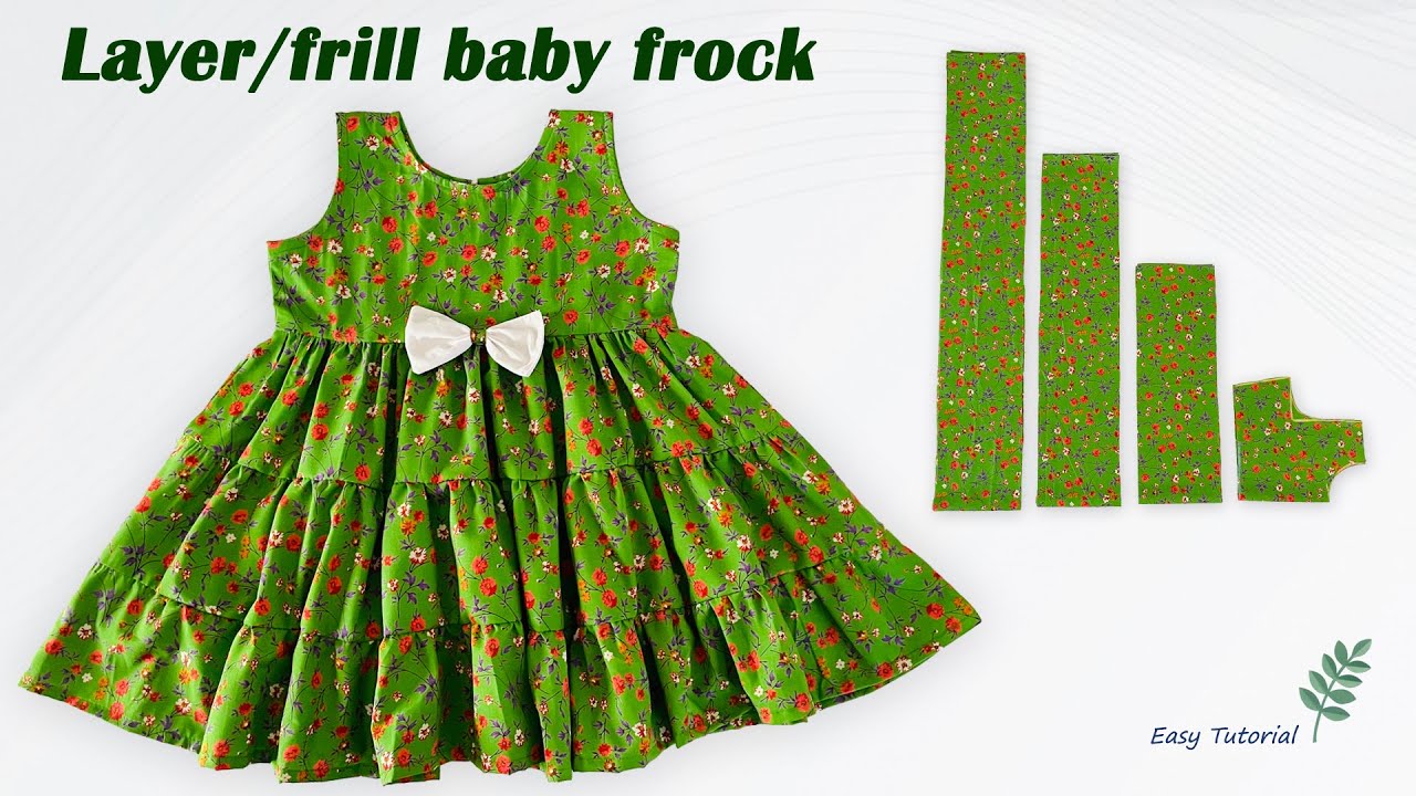 8 to 9 years old new style baby frock design cutting & stitching | Designer baby  frock design | | trousers, design, frock, dress | 8 to 9 years old new style